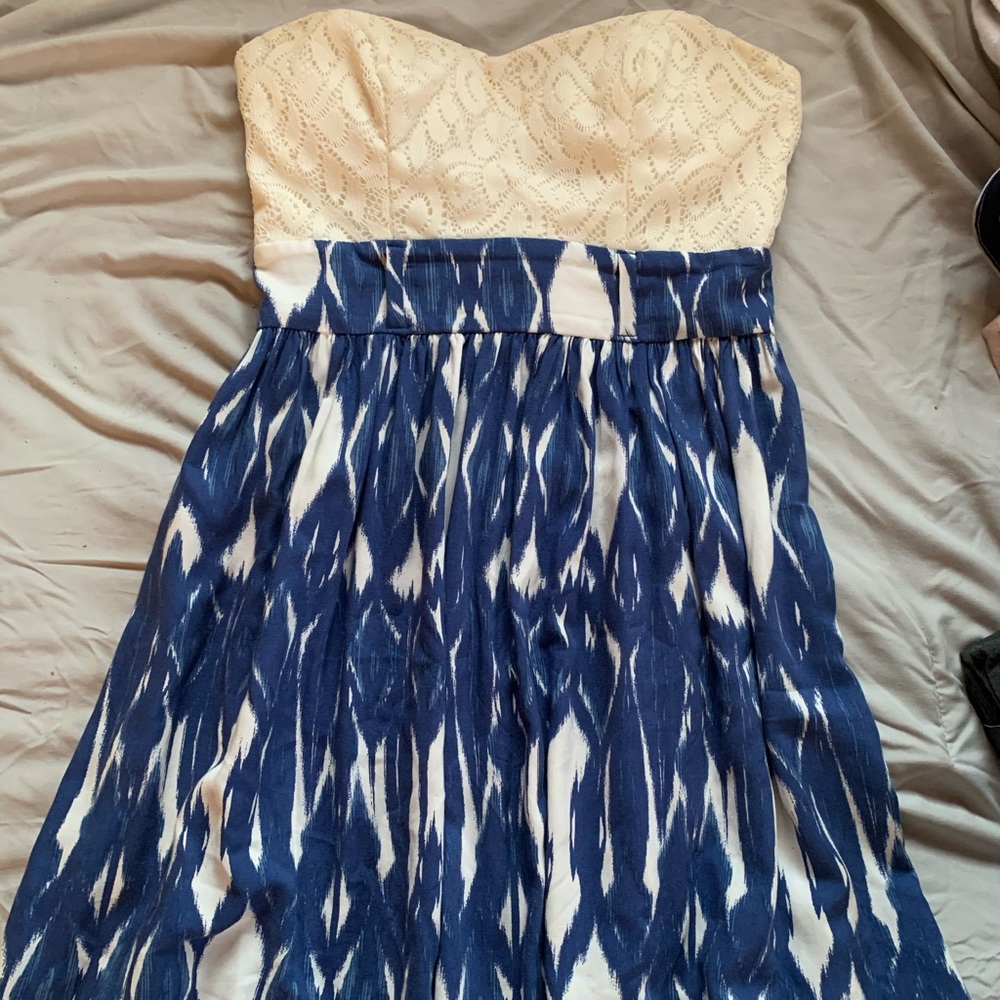 mini strapless dress